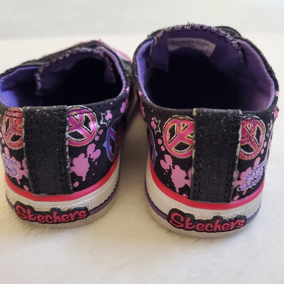 Skechers Twinkle Toes Light Up Toddler Girls Shoes Size 7 - Picture 5 of 13